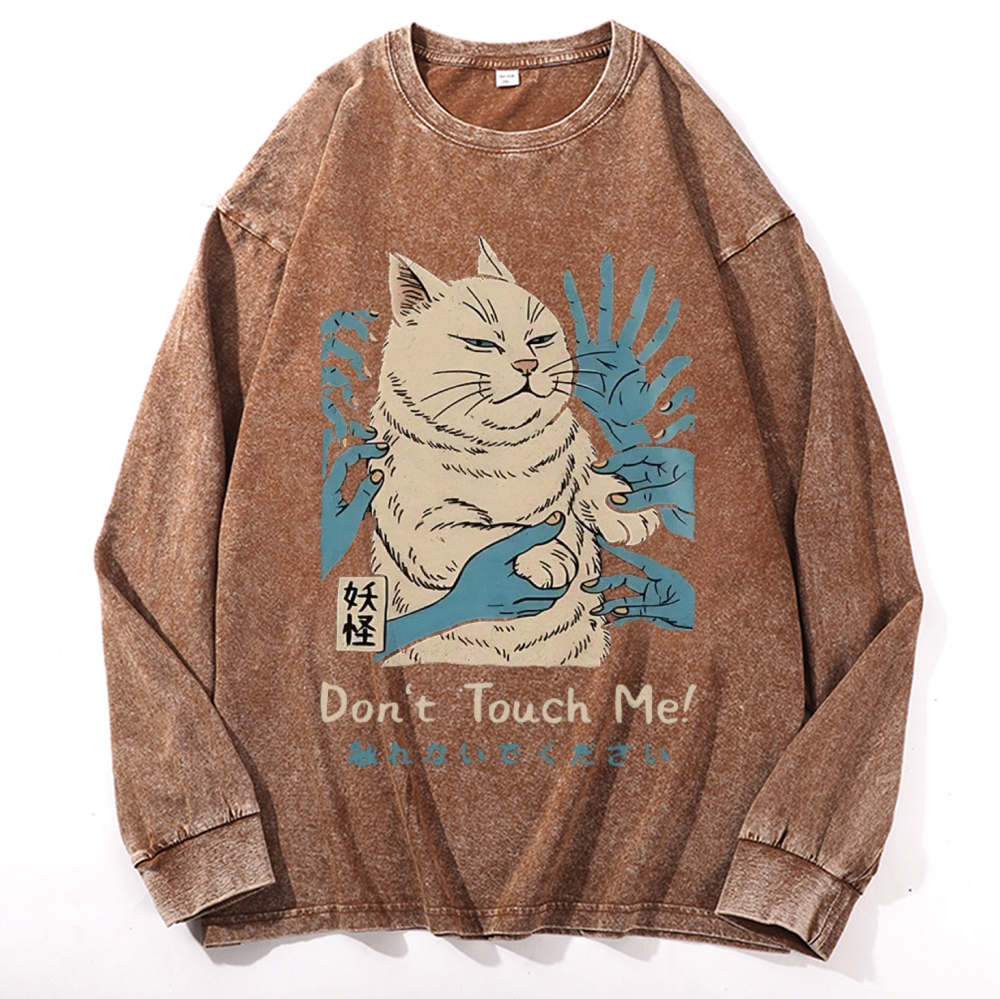 Personal Space Please - Grumpy Cat Retro Washed Long Sleeve T-Shirt