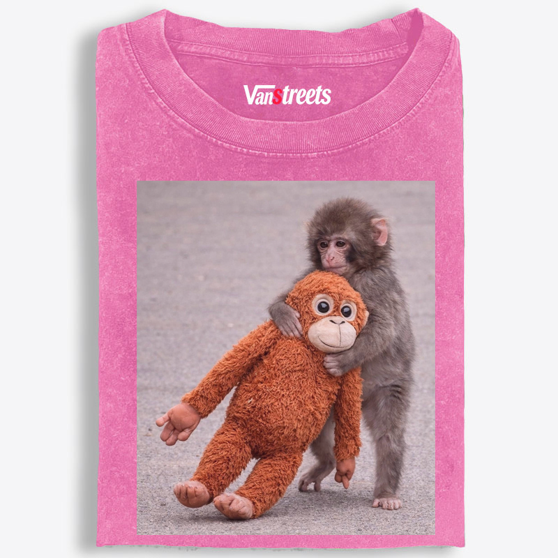Punch-kun Monkey Meme Graphic Retro Washed T-Shirt | 100% Cotton | Streetwear Essential