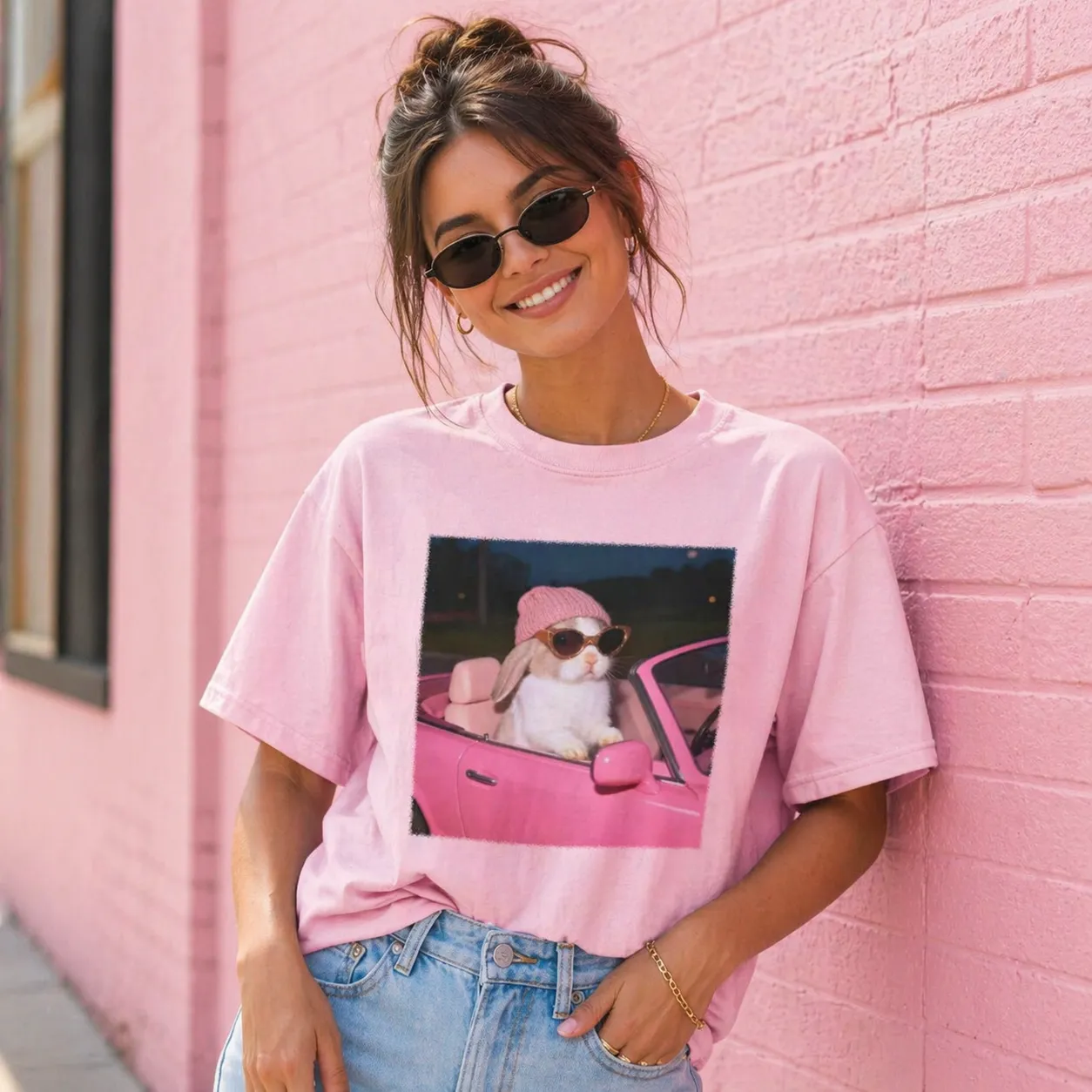 Rabbit Designed for Women – Slim Fit Cotton Tee