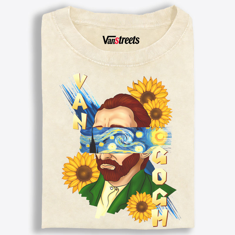 Famous Artist Collage Graphic Washed T-Shirt | 100% Cotton | Streetwear Essential