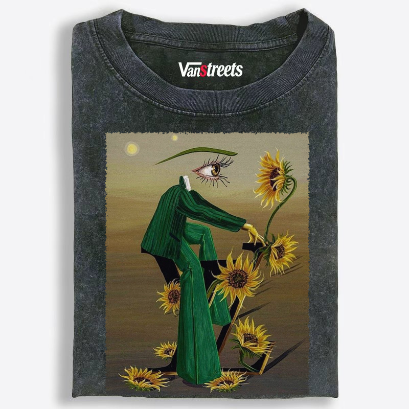 Surreal Art Lover Washed T-Shirt | 100% Cotton | Streetwear Essential