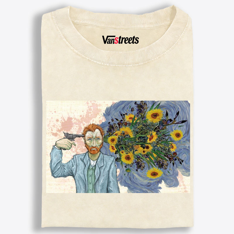 Surreal Van Gogh Meme Art Washed T-Shirt | 100% Cotton | Streetwear Essential