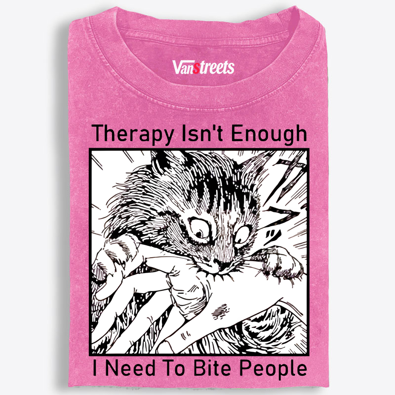 Bite Therapy Retro Washed T-Shirt | 100% Cotton | Streetwear Essential