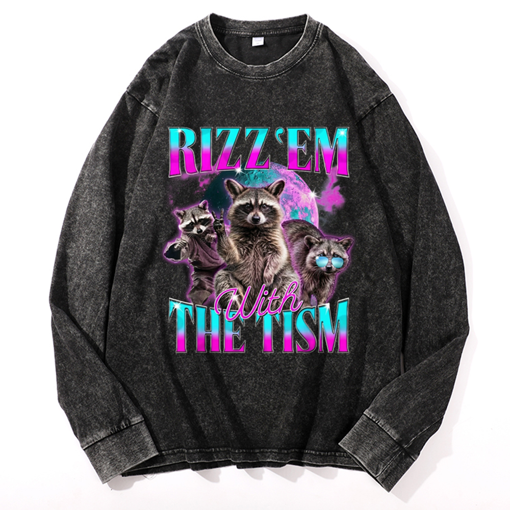 RIZZ ’EM WITH THE TISM Retro Washed Long Sleeve T-Shirt
