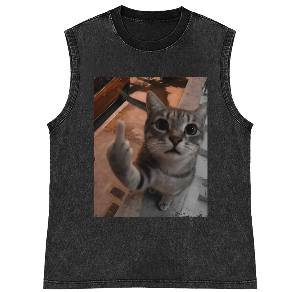 Cat's Unapologetic Vintage Salute Washed Tank Top