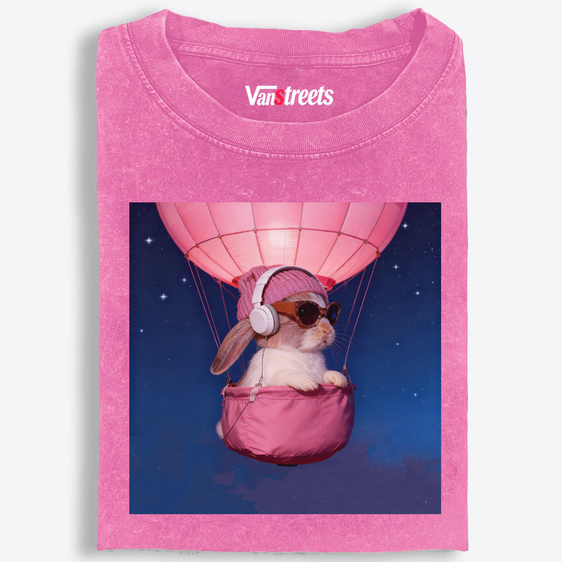 Bunny The Rabbit Retro Washed T-Shirt | 100% Cotton | Streetwear Essential