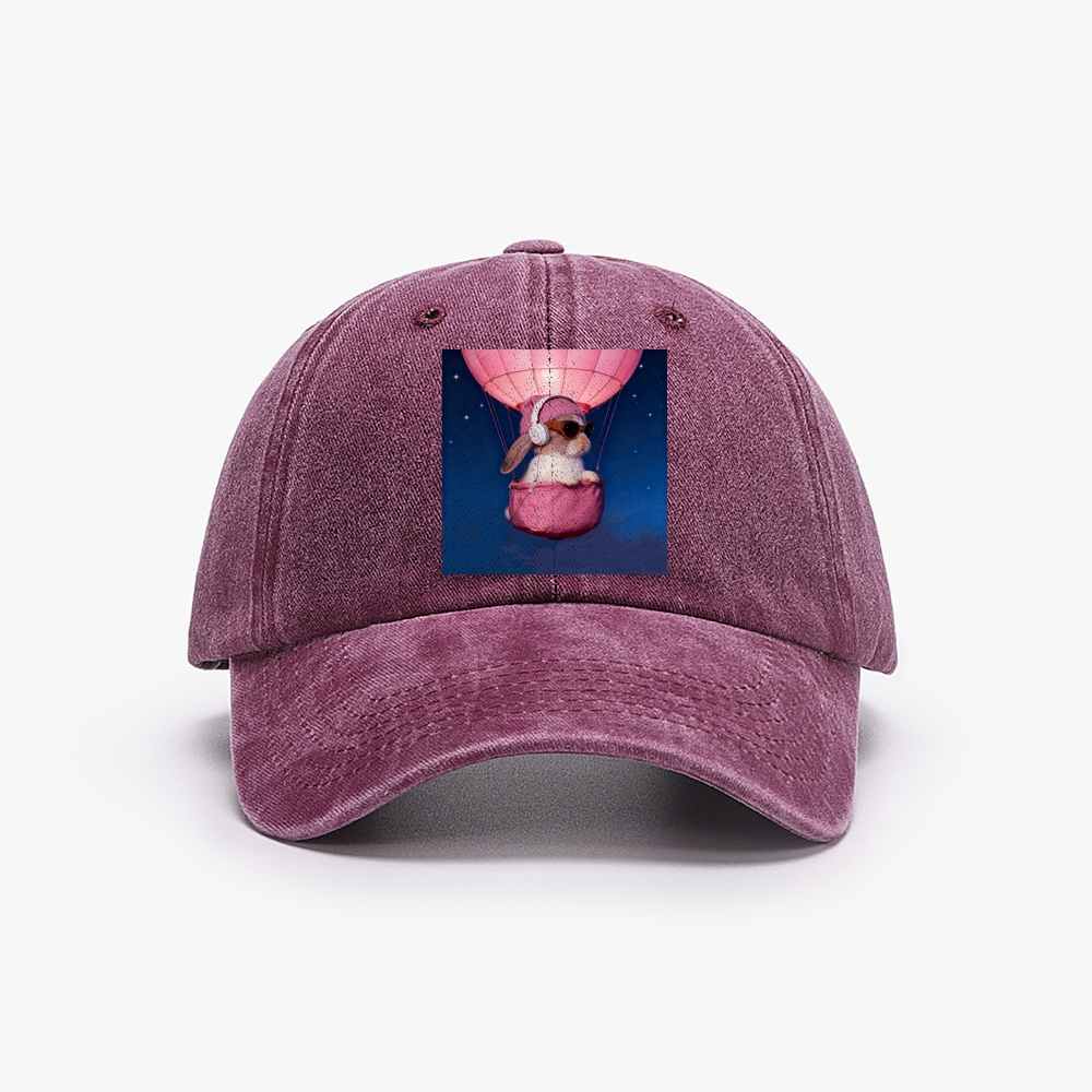 Bunny The Rabbit Retro Washed Baseball Cap