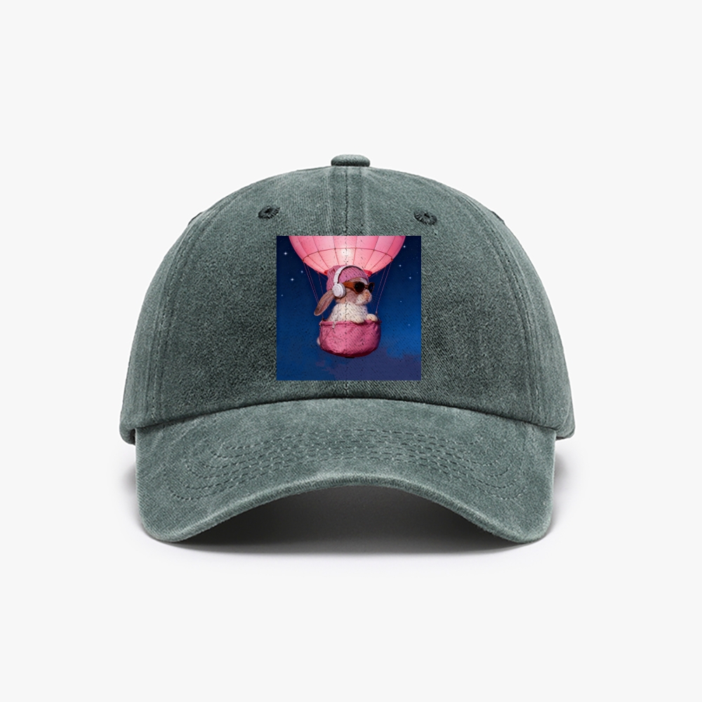 Bunny The Rabbit Retro Washed Baseball Cap