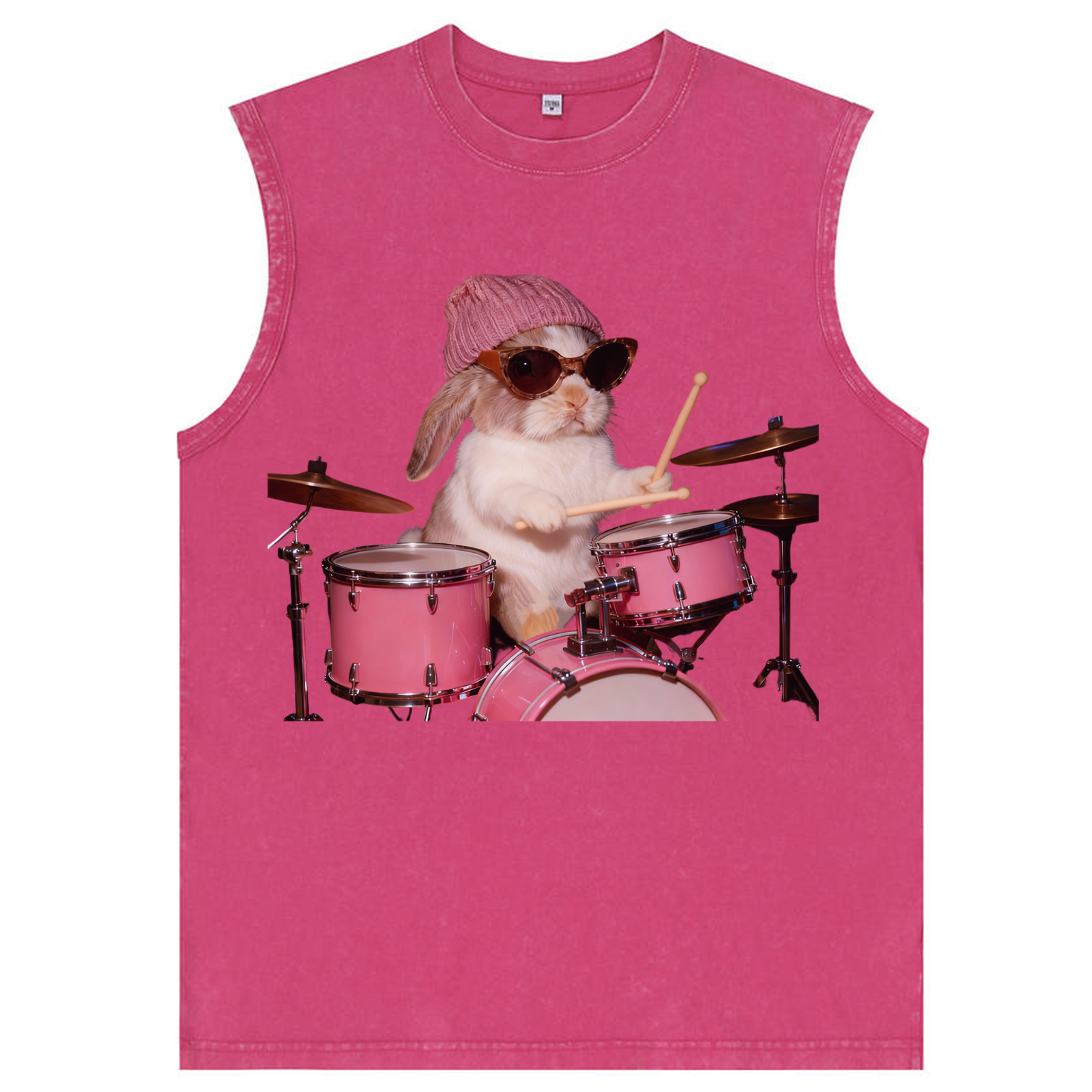 Bunny Rockin' Bunny Retro Washed Tank Top
