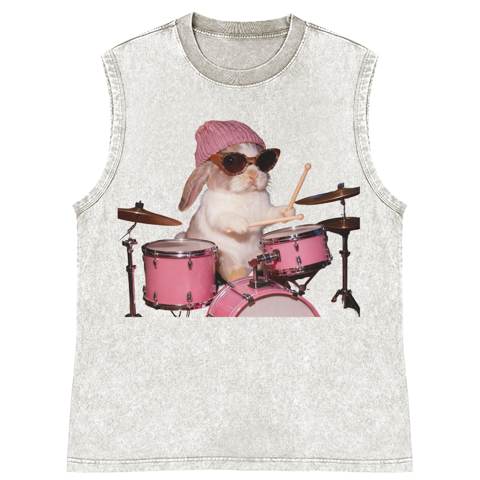 Bunny Rockin' Bunny Retro Washed Tank Top