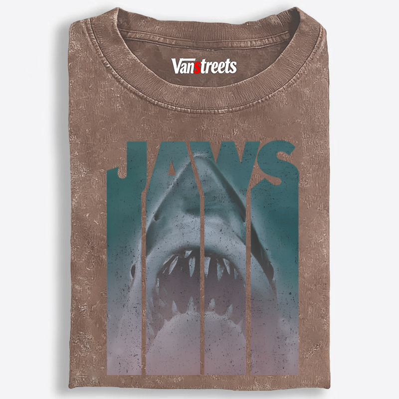 JAWS Retro Washed T-Shirt | 100% Cotton | Streetwear Essential