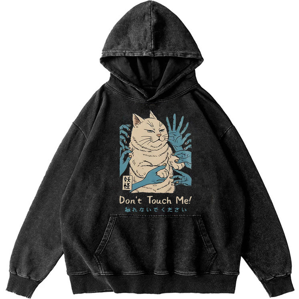 Personal Space Please - Grumpy Cat Retro Washed Hoodide