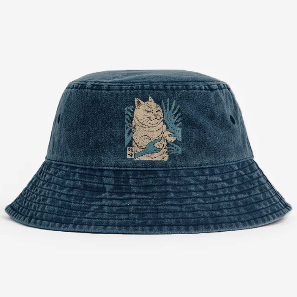 Personal Space Please - Grumpy Cat Retro Vintage Washed Bucket Hat