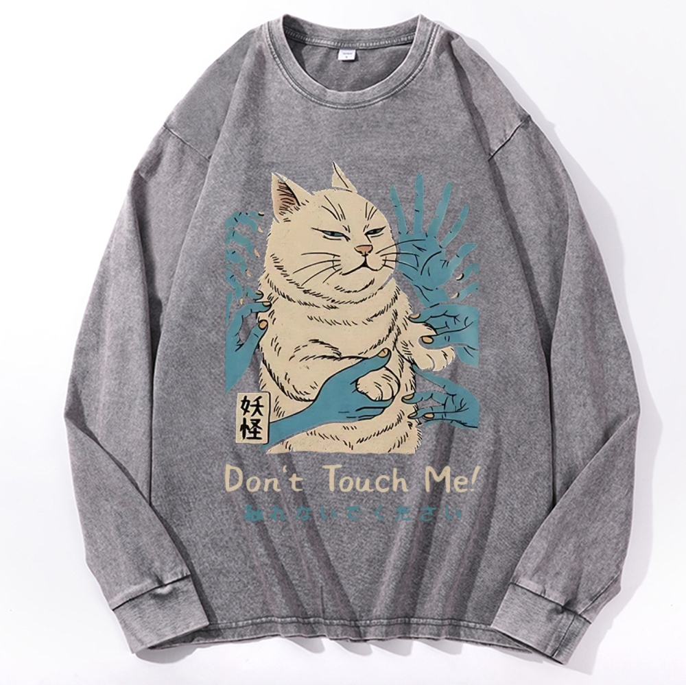 Personal Space Please - Grumpy Cat Retro Washed Long Sleeve T-Shirt
