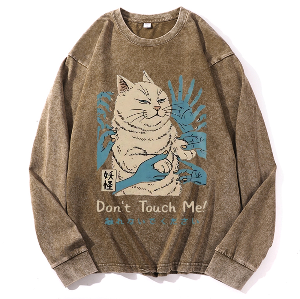 Personal Space Please - Grumpy Cat Retro Washed Long Sleeve T-Shirt