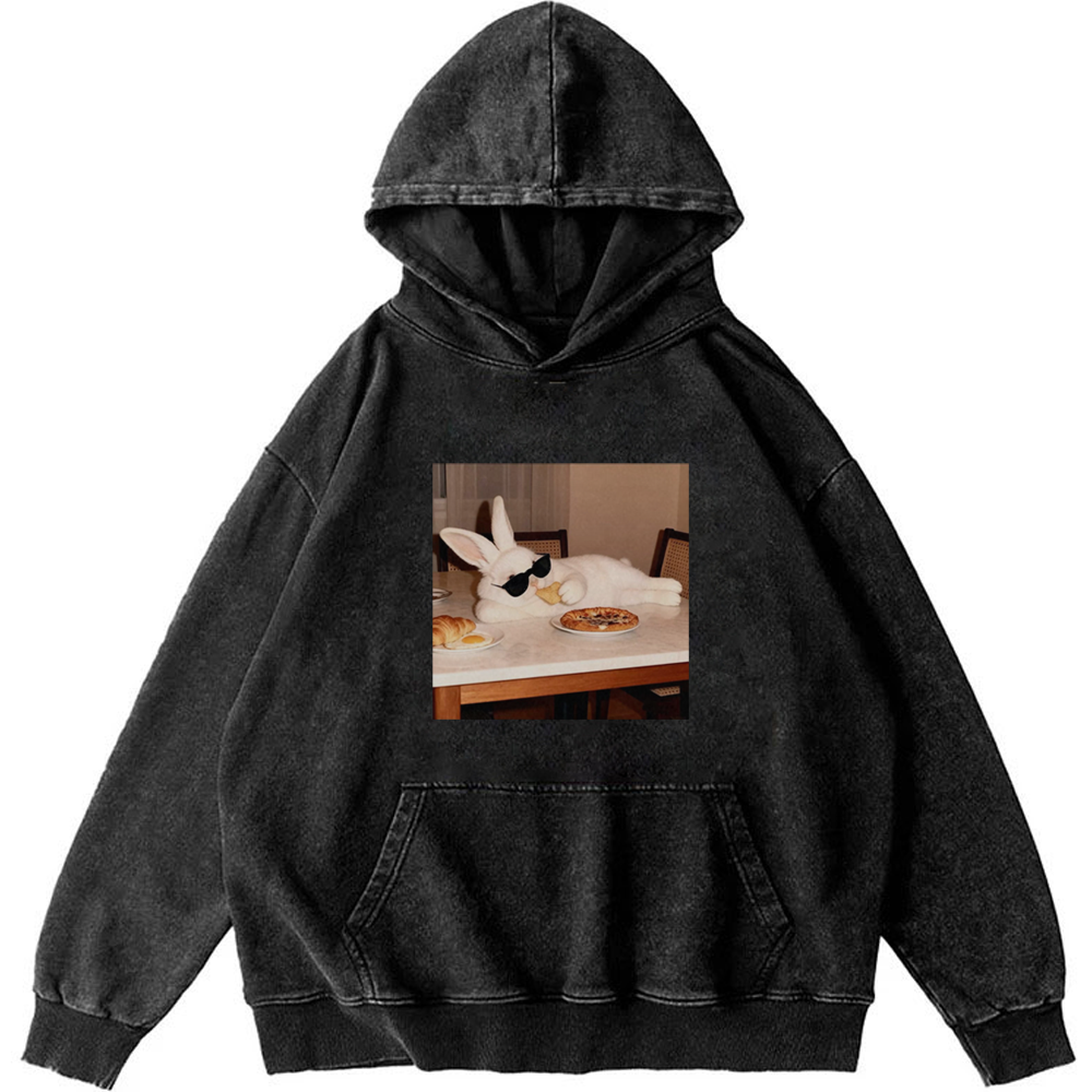 Bunny Boss · Brunch Mode Retro Washed Hoodie