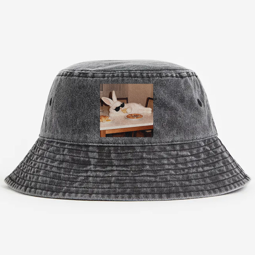 Bunny Boss · Brunch Mode Retro Vintage Washed Bucket Hat