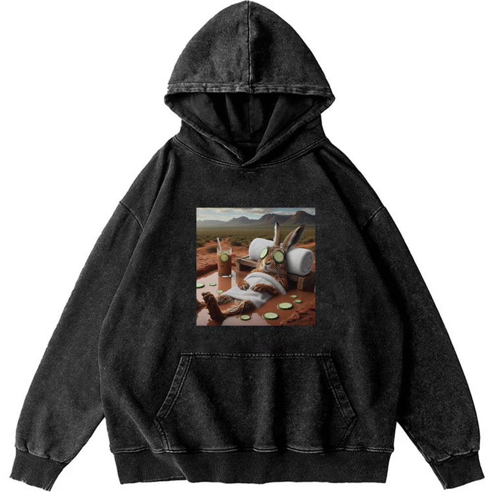 Desert Spa · Bunny Mode: Relaxed Retro Washed Hoodie