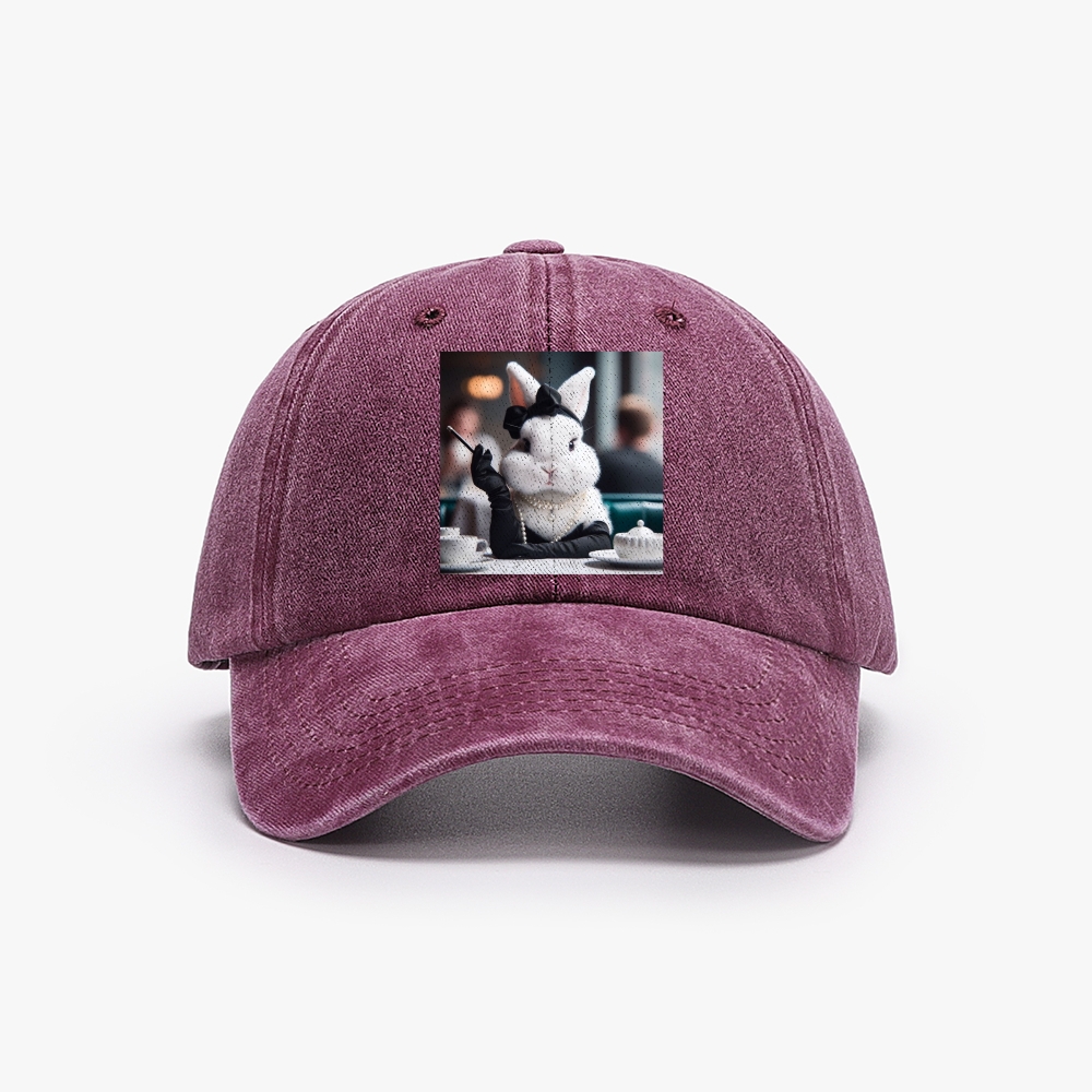 Pearl Bunny · Tea Break Retro Washed Baseball Cap