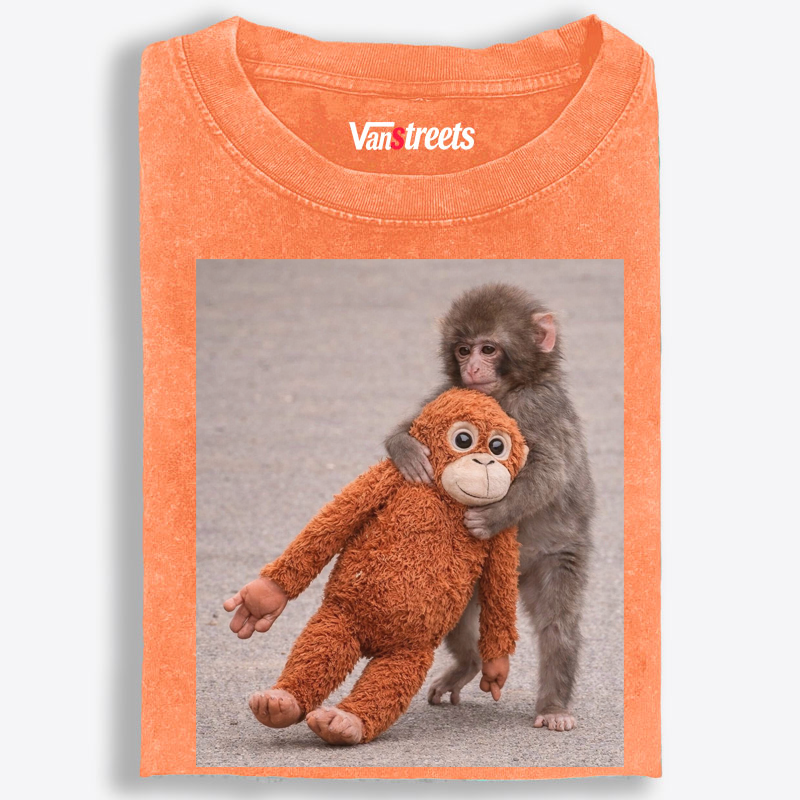 Punch-kun Monkey Meme Graphic Retro Washed T-Shirt | 100% Cotton | Streetwear Essential