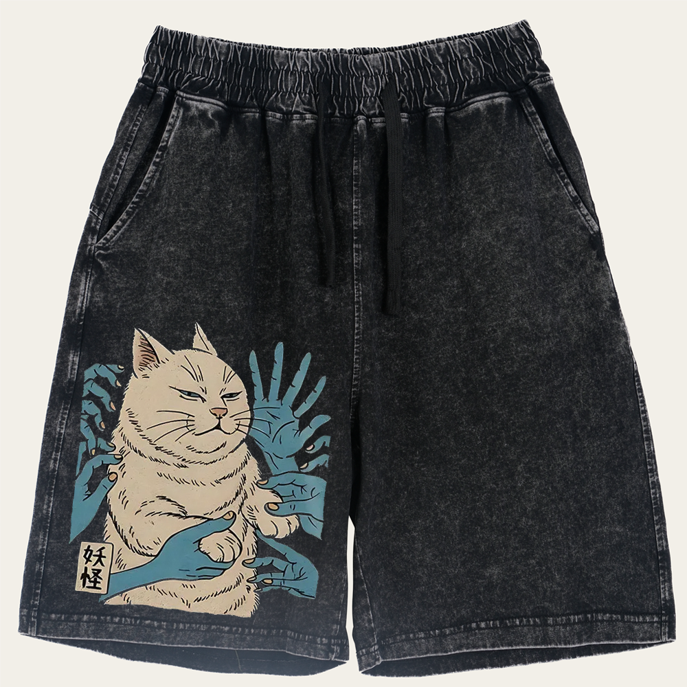 Personal Space Please - Grumpy Cat Retro Washed Shorts