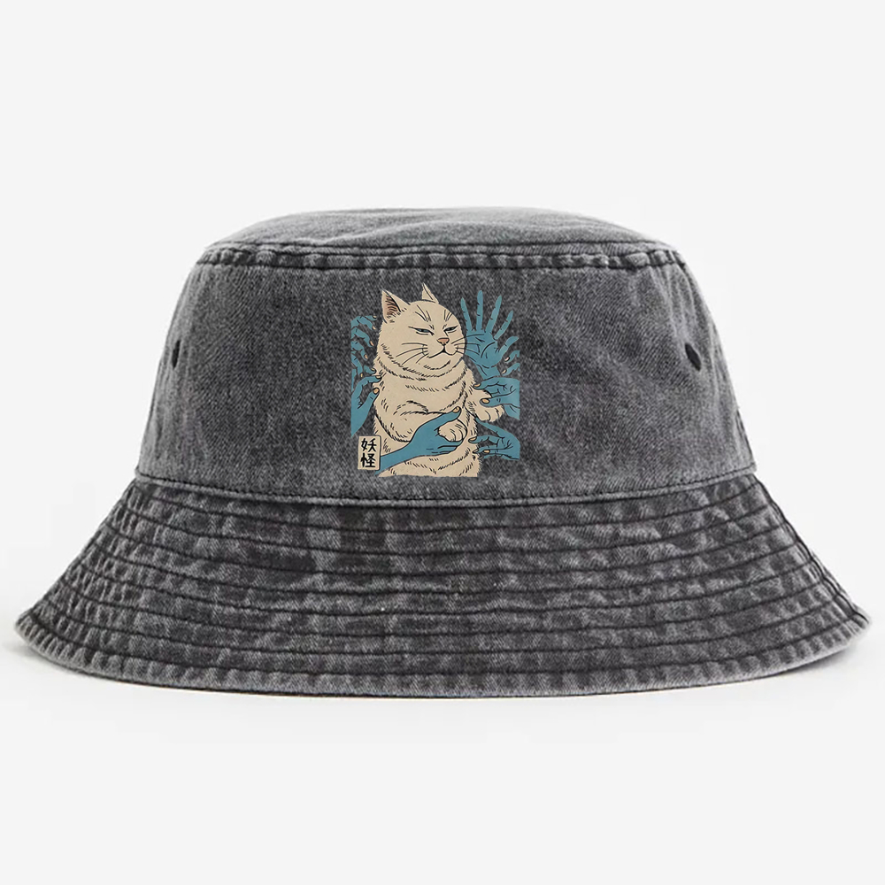 Personal Space Please - Grumpy Cat Retro Vintage Washed Bucket Hat