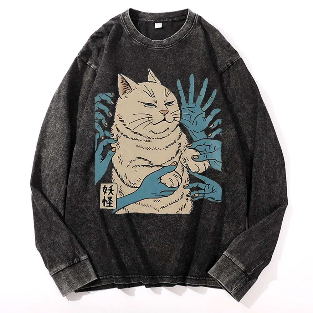 Personal Space Please - Grumpy Cat Retro Washed Long Sleeve T-Shirt