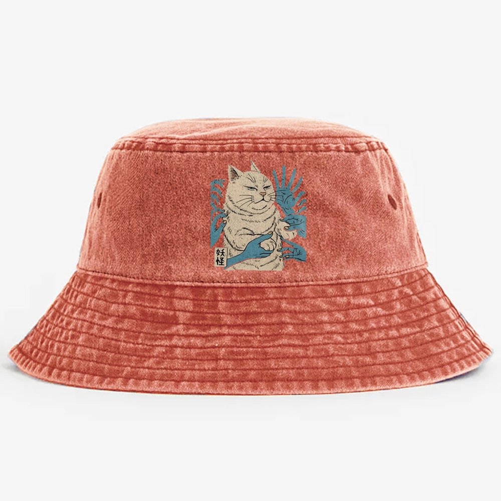 Personal Space Please - Grumpy Cat Retro Vintage Washed Bucket Hat