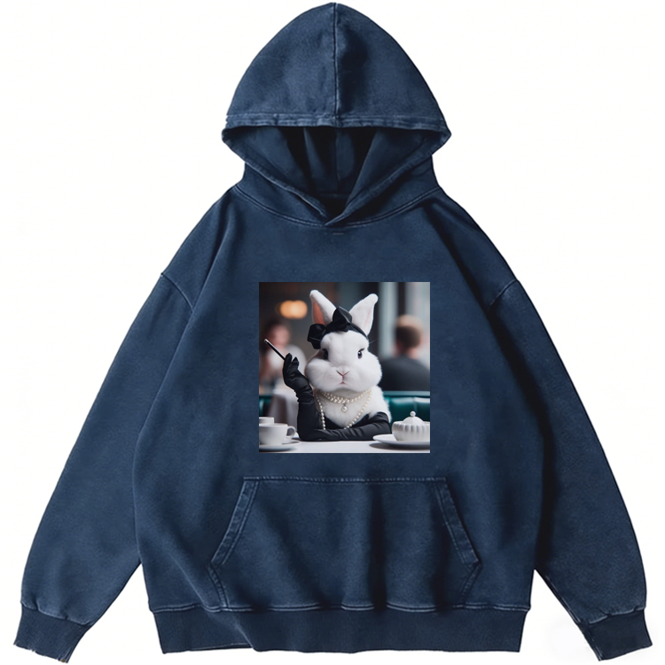 Pearl Bunny · Tea Break Retro Washed Hoodie