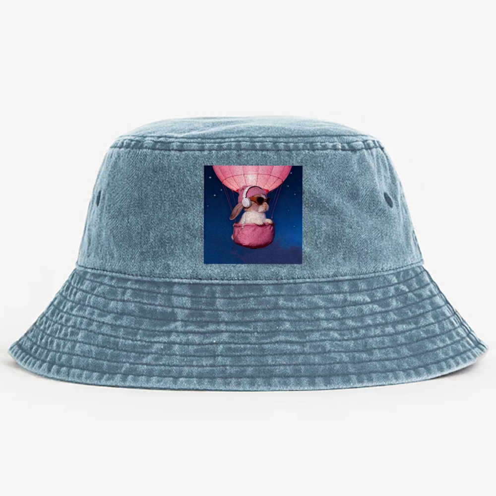 Bunny The Rabbit Retro Vintage Washed Bucket Hat