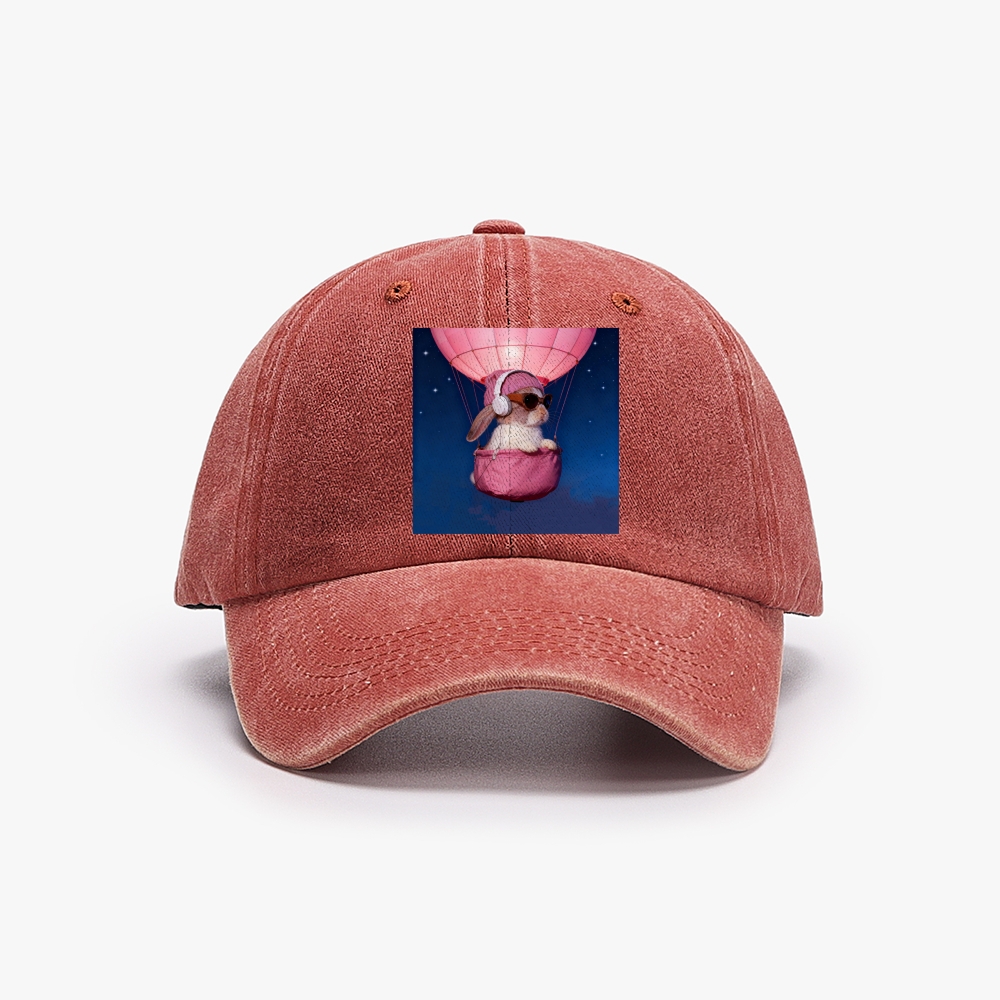 Bunny The Rabbit Retro Washed Baseball Cap