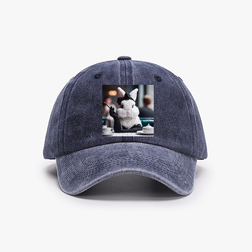 Pearl Bunny · Tea Break Retro Washed Baseball Cap