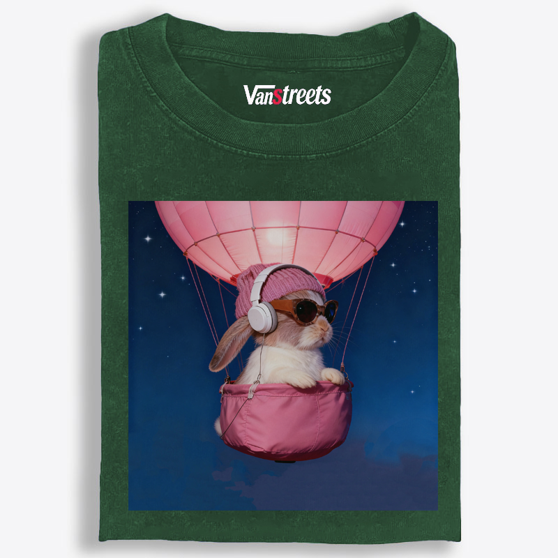 Bunny The Rabbit Retro Washed T-Shirt | 100% Cotton | Streetwear Essential