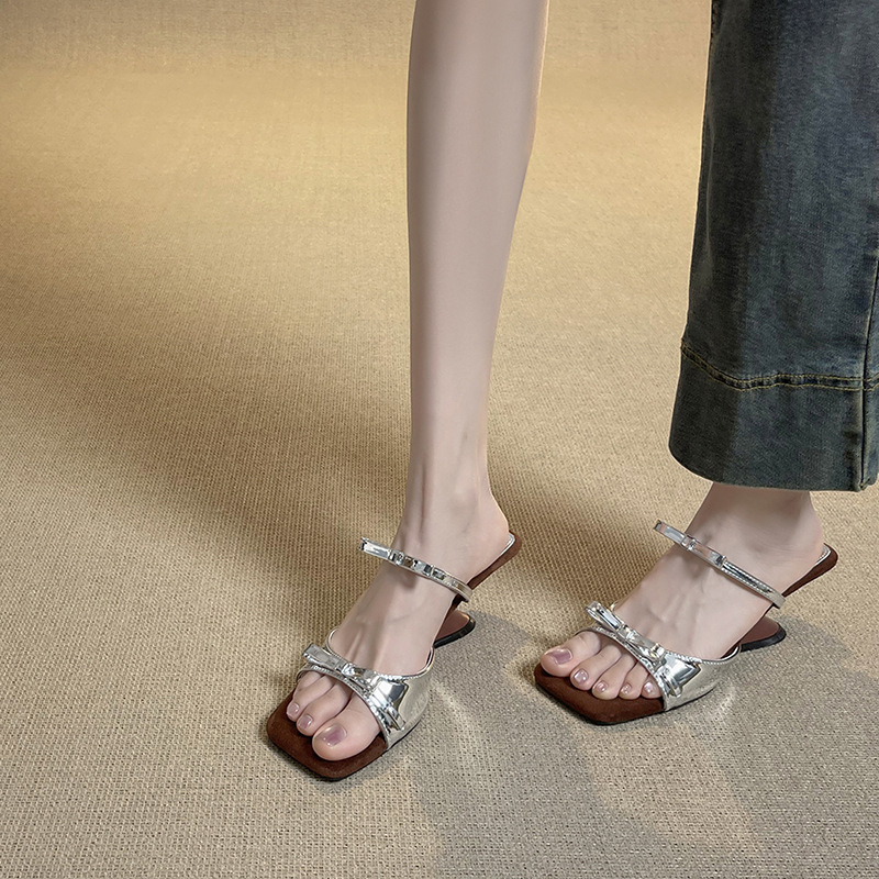 Double Bow Open Toe Sandals