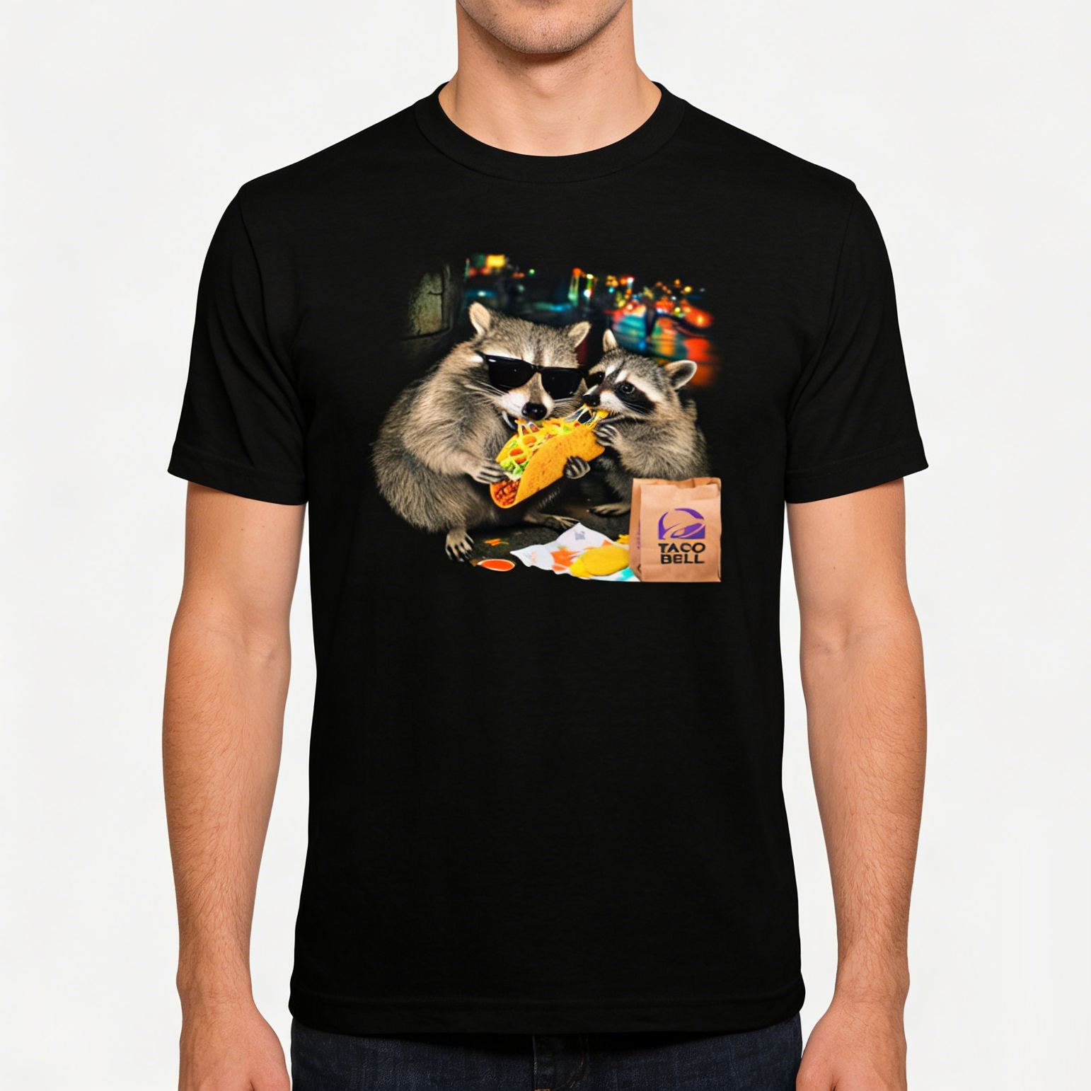 Raccoon Eating Taco T-Shirt