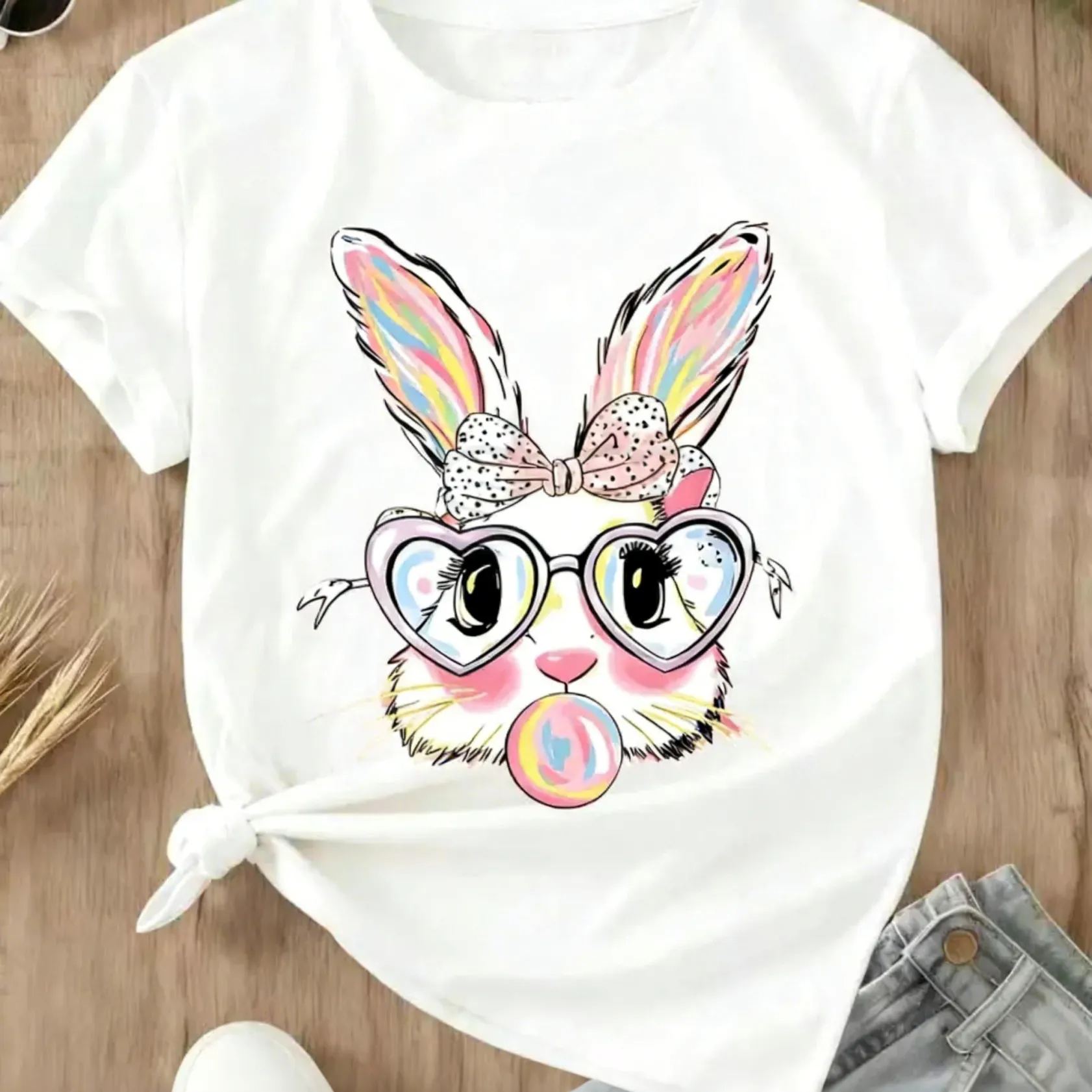 Bubblegum Bunny Funny Easter T-Shirt
