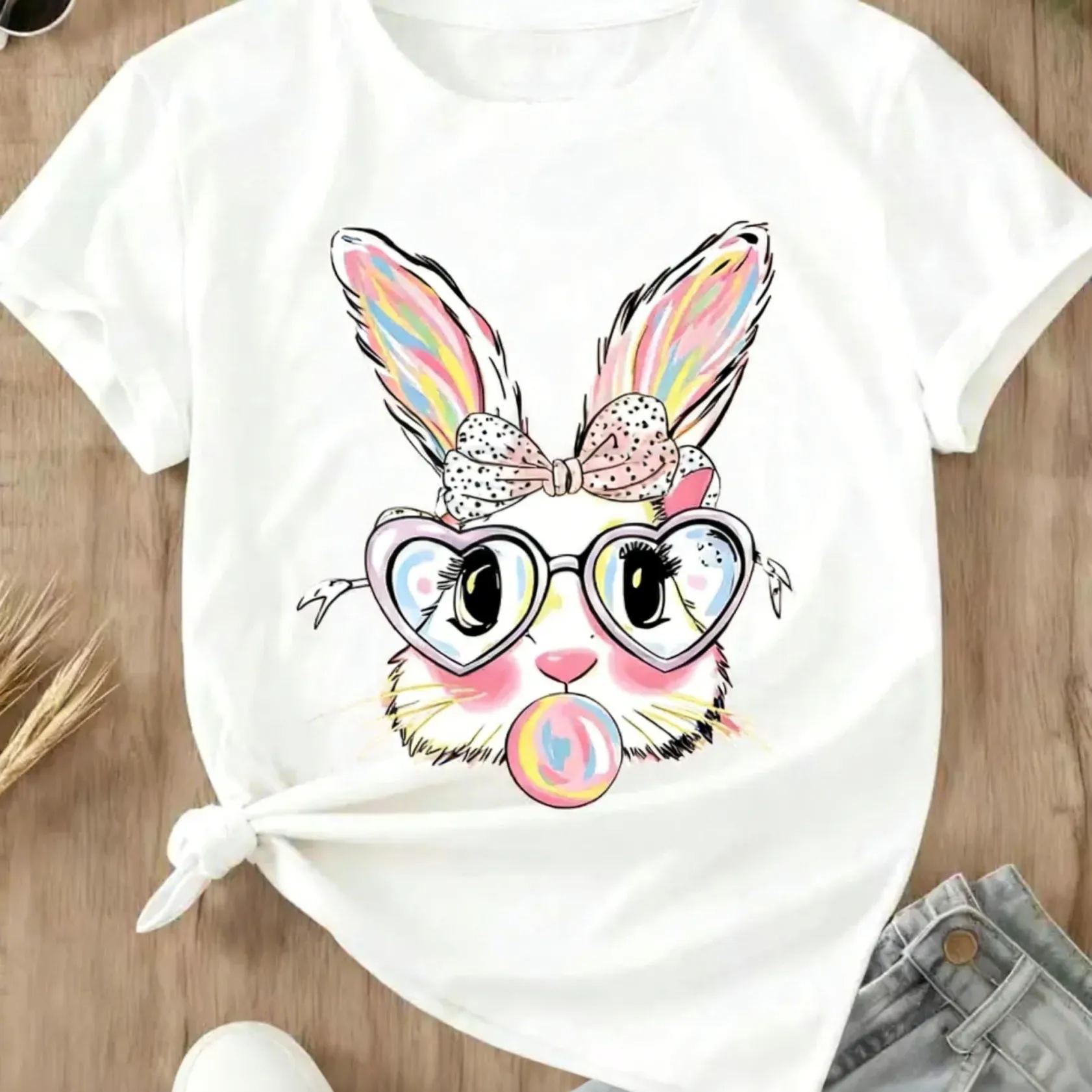 Bubblegum Bunny Funny Easter T-Shirt