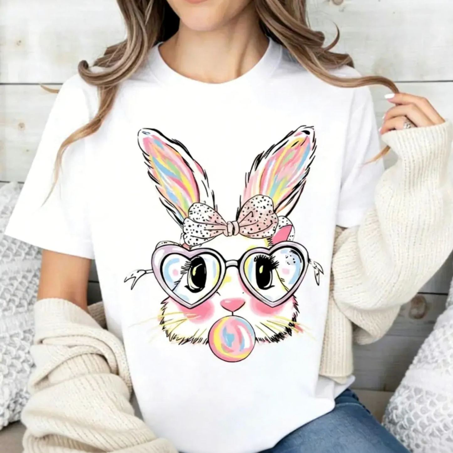 Bubblegum Bunny Funny Easter T-Shirt
