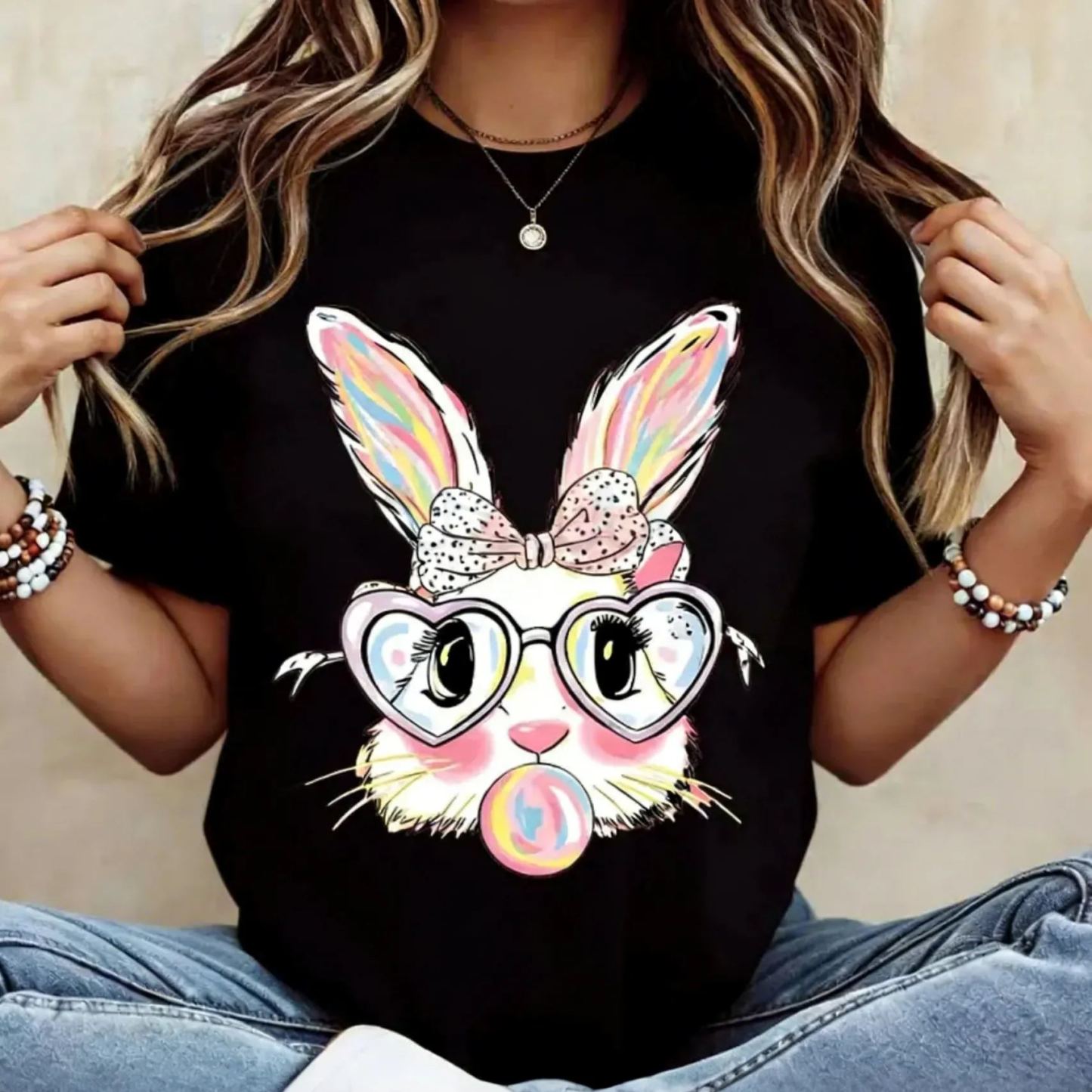 Bubblegum Bunny Funny Easter T-Shirt