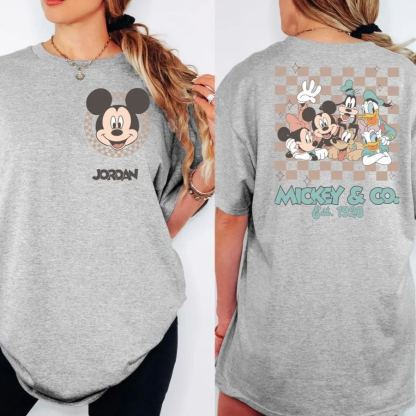 Cartoon All Characters Retro Checkered Custom Shirt