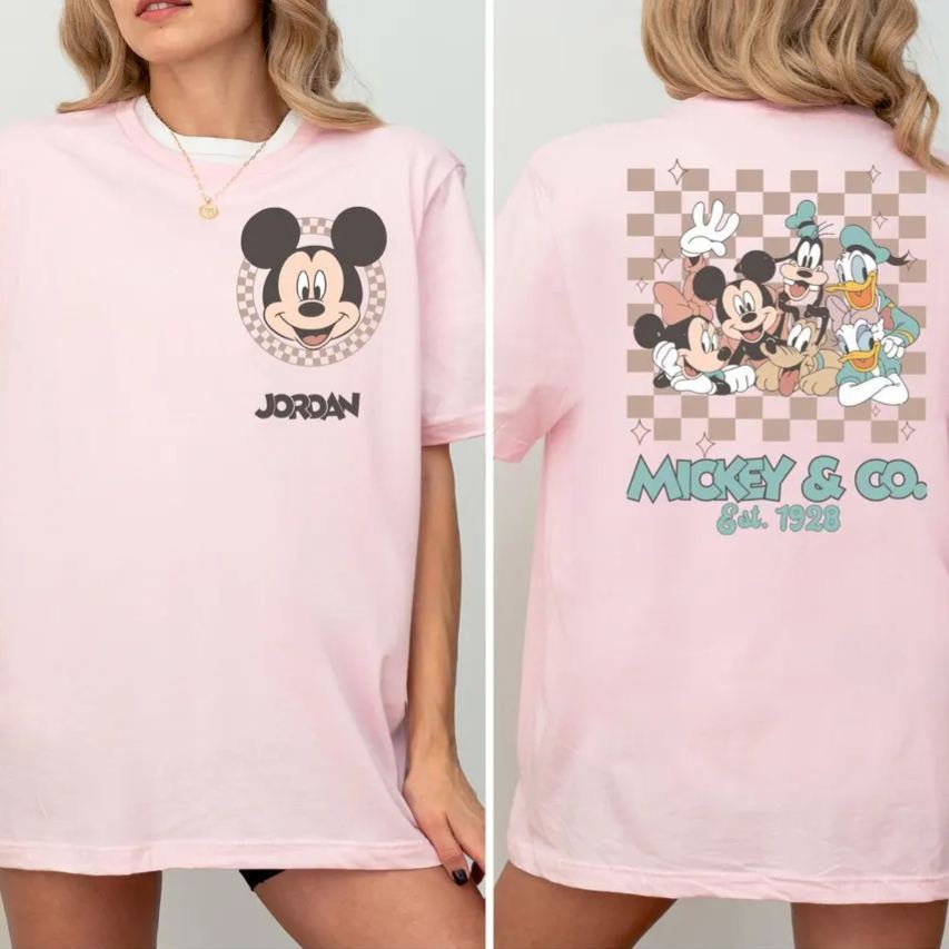 Cartoon All Characters Retro Checkered Custom Shirt