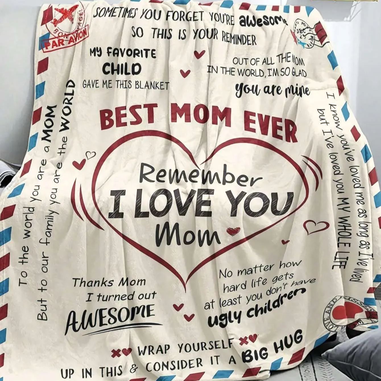 Best Mom Ever,The Best Mother's Day Gift Blanket