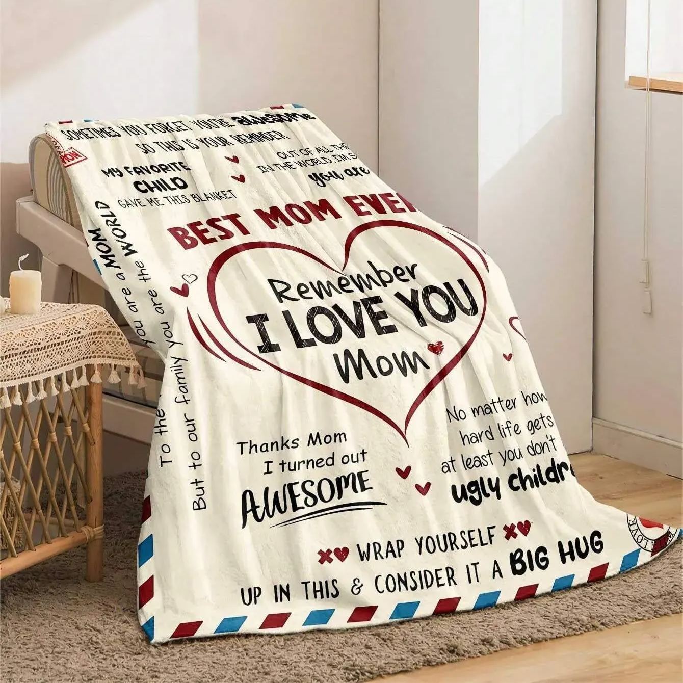 Best Mom Ever,The Best Mother's Day Gift Blanket