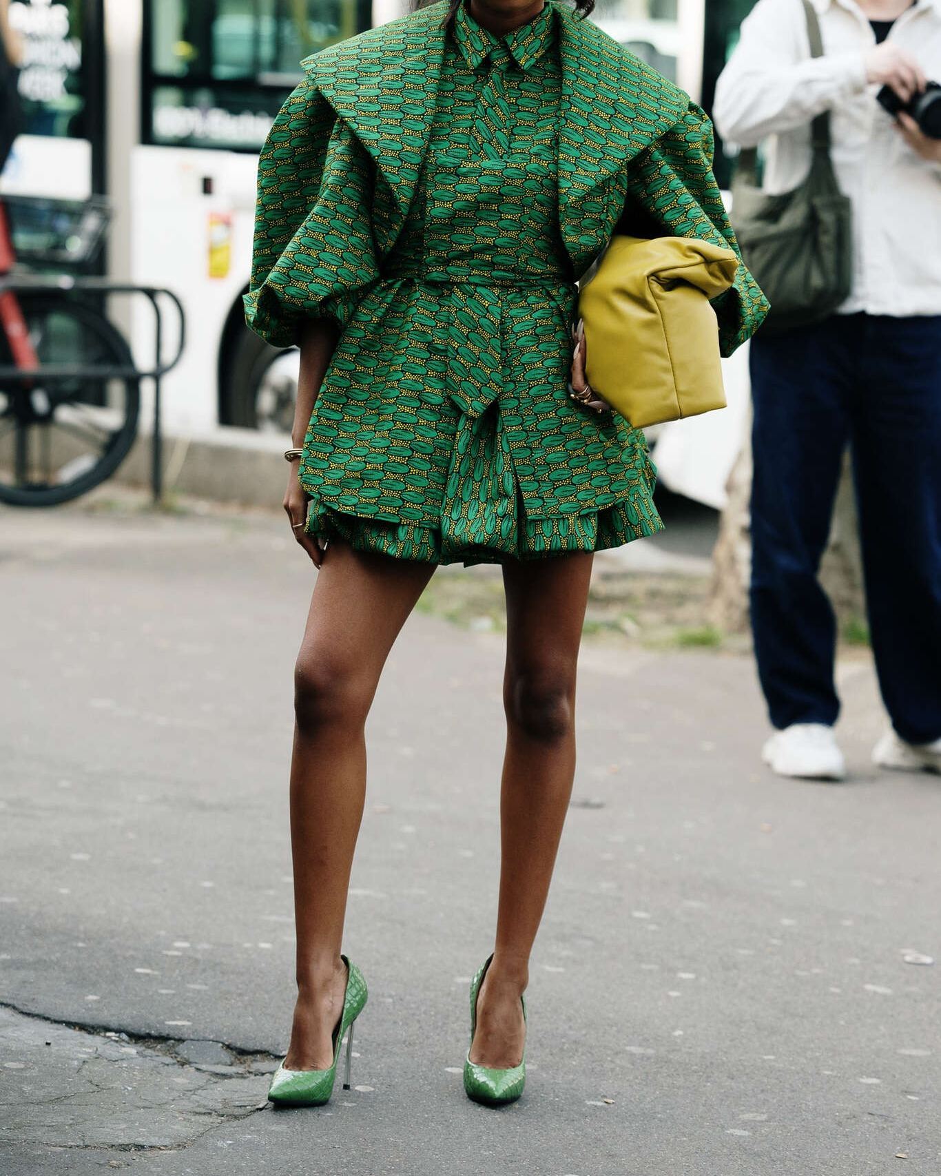 Vintage Floral Puff Sleeve Two-in-One Fluffy Dress