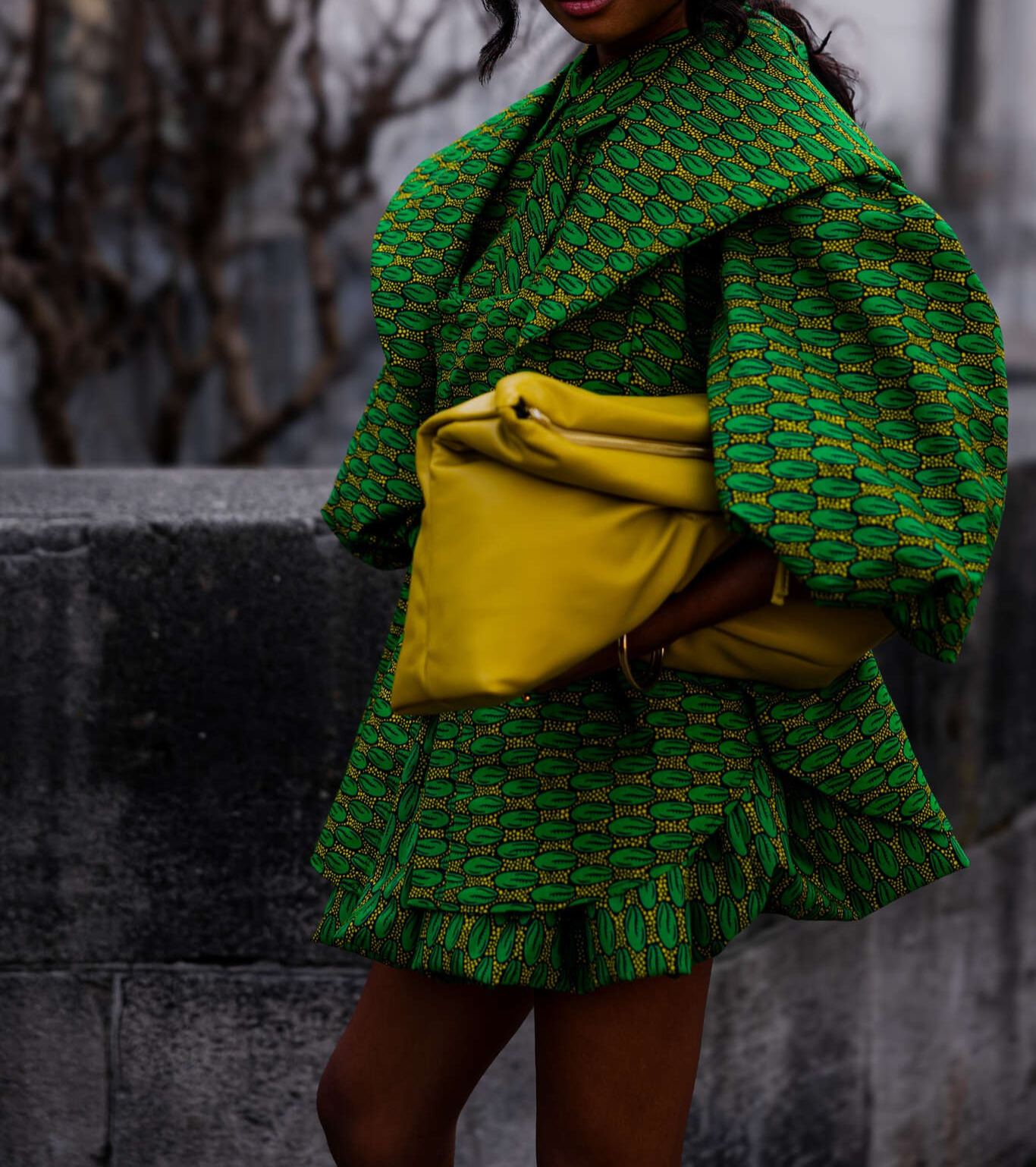 Vintage Floral Puff Sleeve Two-in-One Fluffy Dress