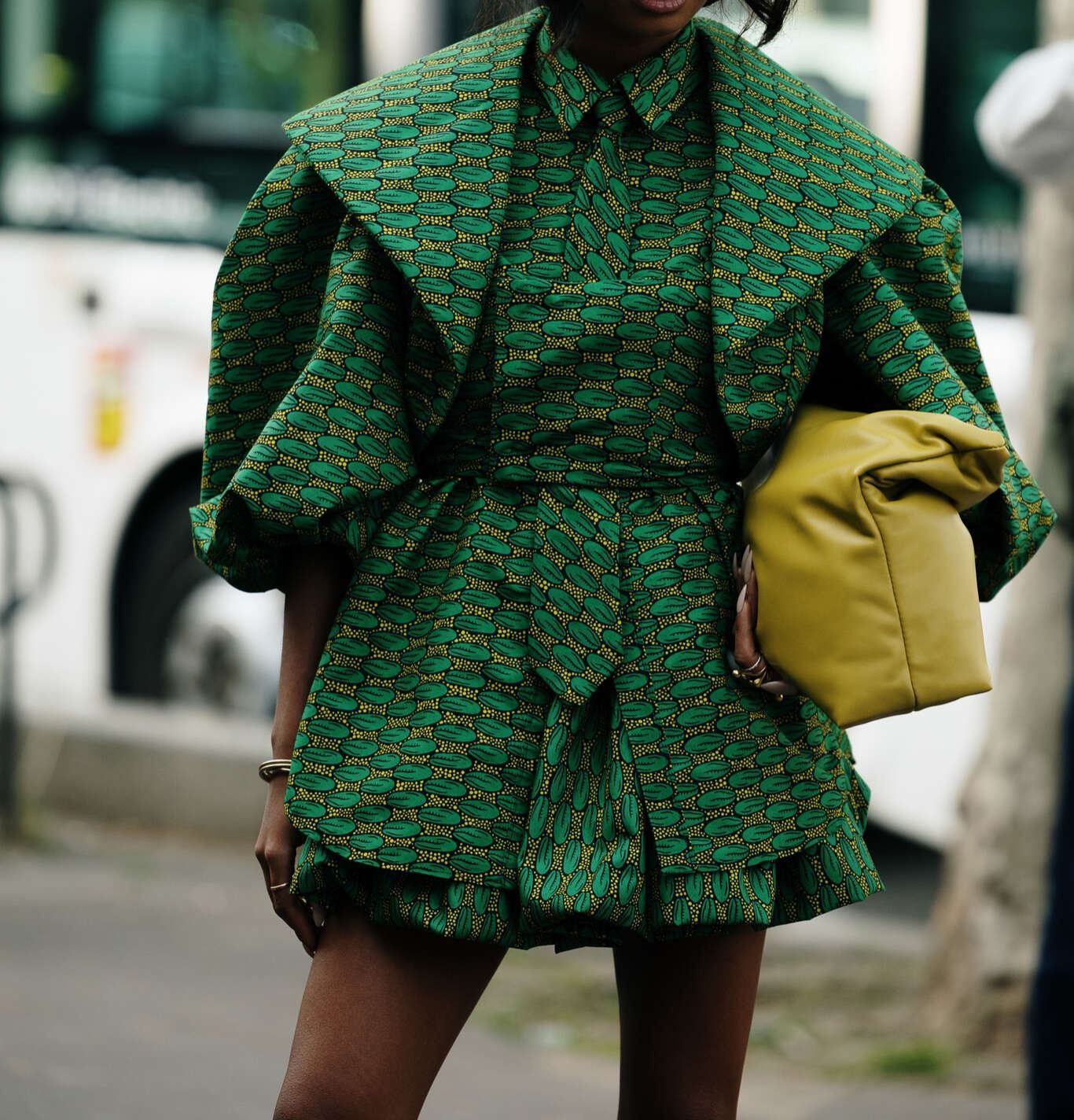 Vintage Floral Puff Sleeve Two-in-One Fluffy Dress