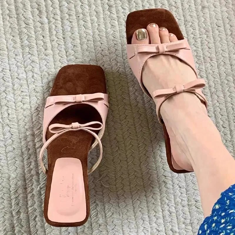 Double Bow Open Toe Sandals