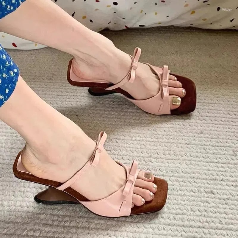Double Bow Open Toe Sandals