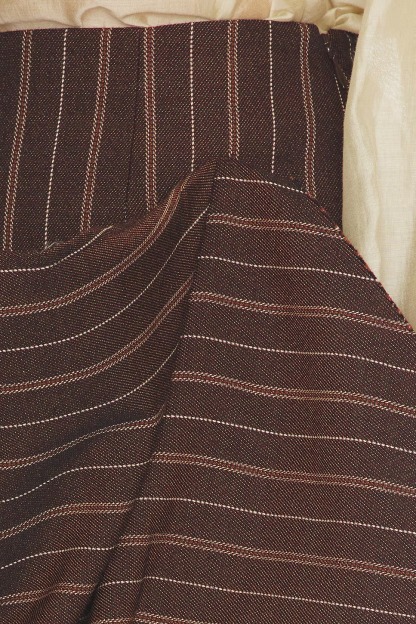Stripe Twill Blanket Skirt
