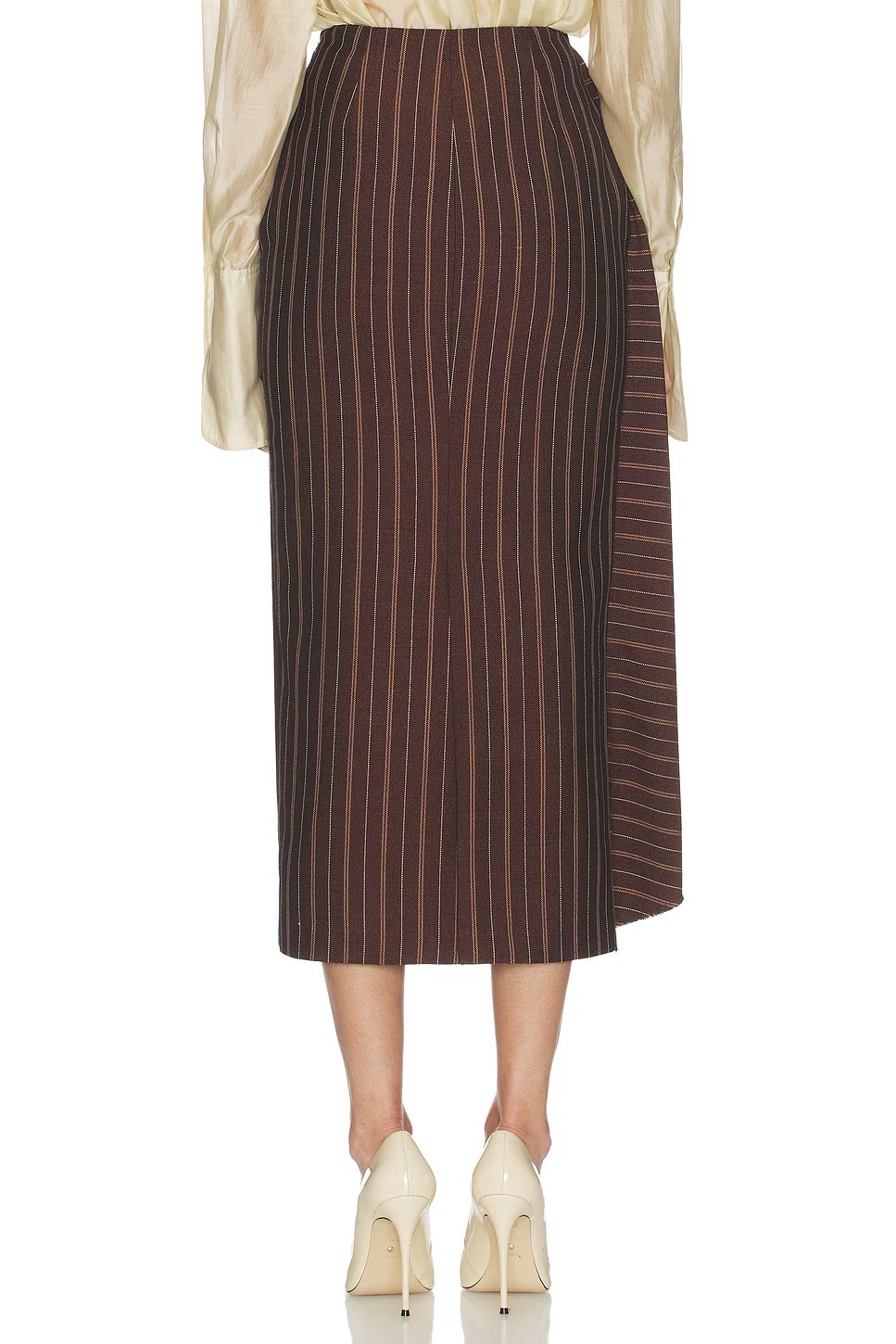 Stripe Twill Blanket Skirt